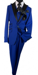 BOYS 5PC. SUIT (ROYAL BLUE-BLACK) 2121222